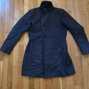 G-Star Women’s Size Medium Navy Blue Trench Coat